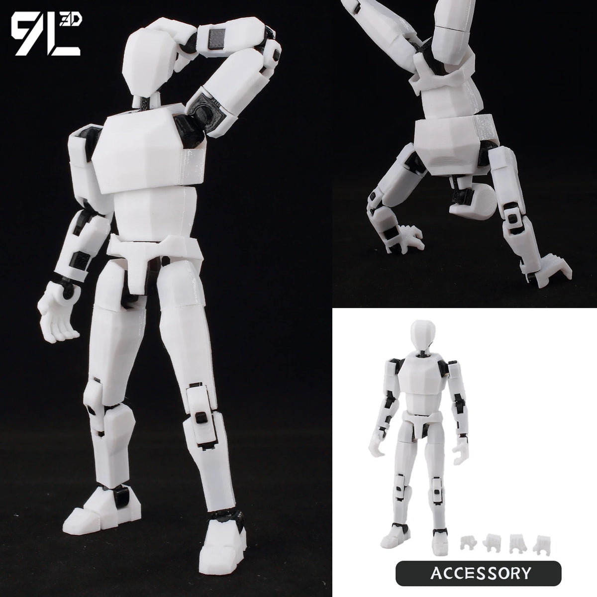 Anime-Style Articulated Dummy Figure with Display Stand