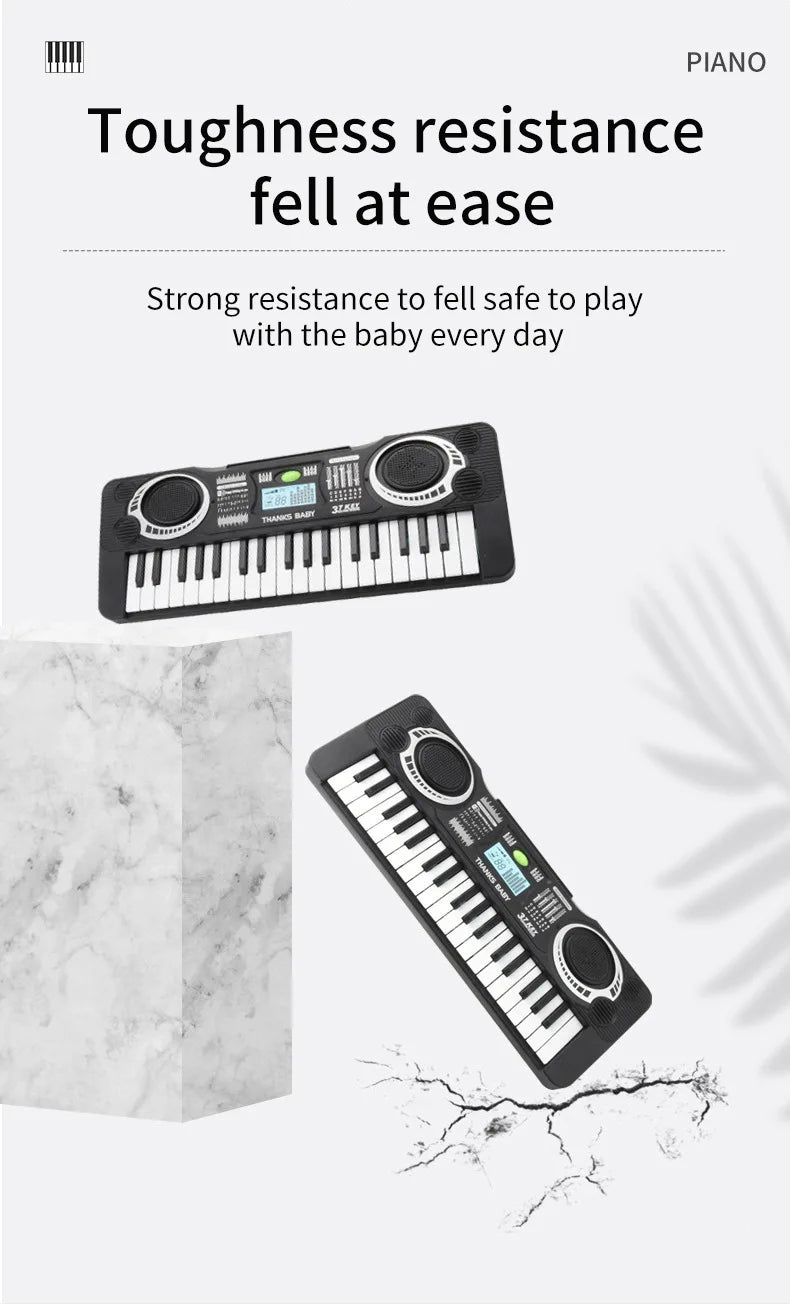 37-Key Electronic Keyboard Piano for Kids with LED Display