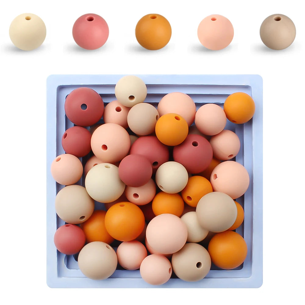 12mm Silicone Beads for DIY Jewelry Making & Crafts (20/50/100 Pack)