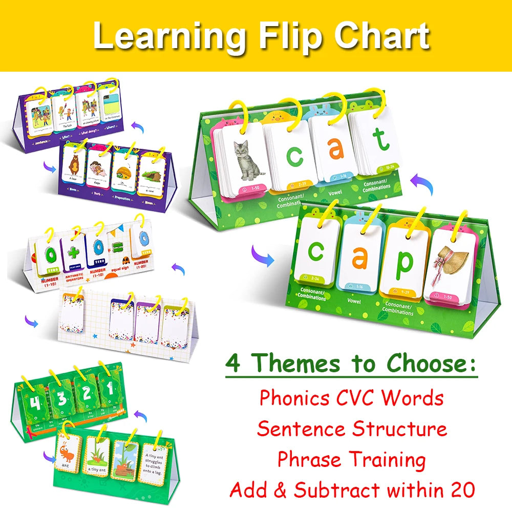Interactive English Learning Flip Chart for Kids