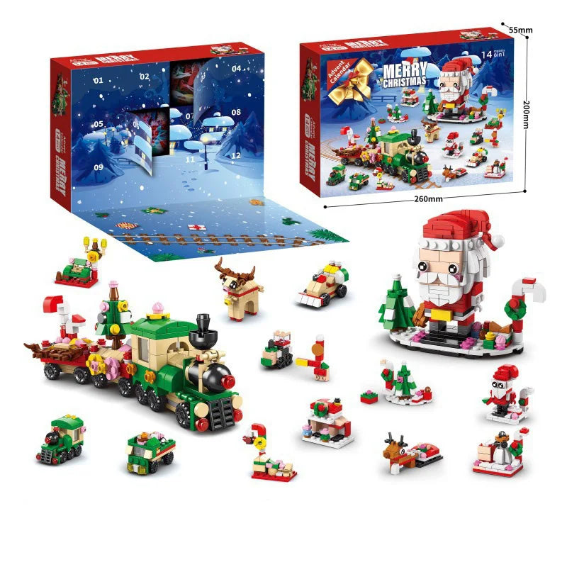 Christmas Advent Calendar Building Blocks Set