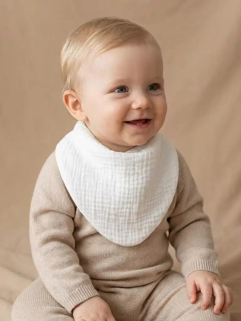 Soft Cotton Muslin Baby Bibs with Absorbent Gauze