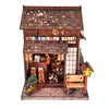 DIY Wooden Miniature Japanese Tavern Model Kit with LED Lighting