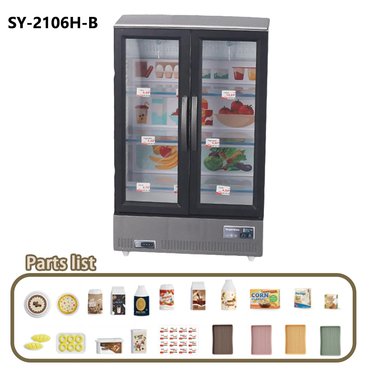 Miniature Play Refrigerator with Light & Sound for Kids