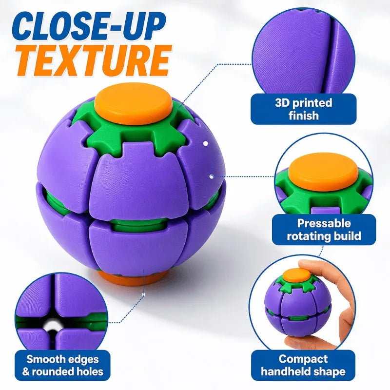 3D Printed Fidget Spinner Ball | Stress Relief & Anxiety Toy