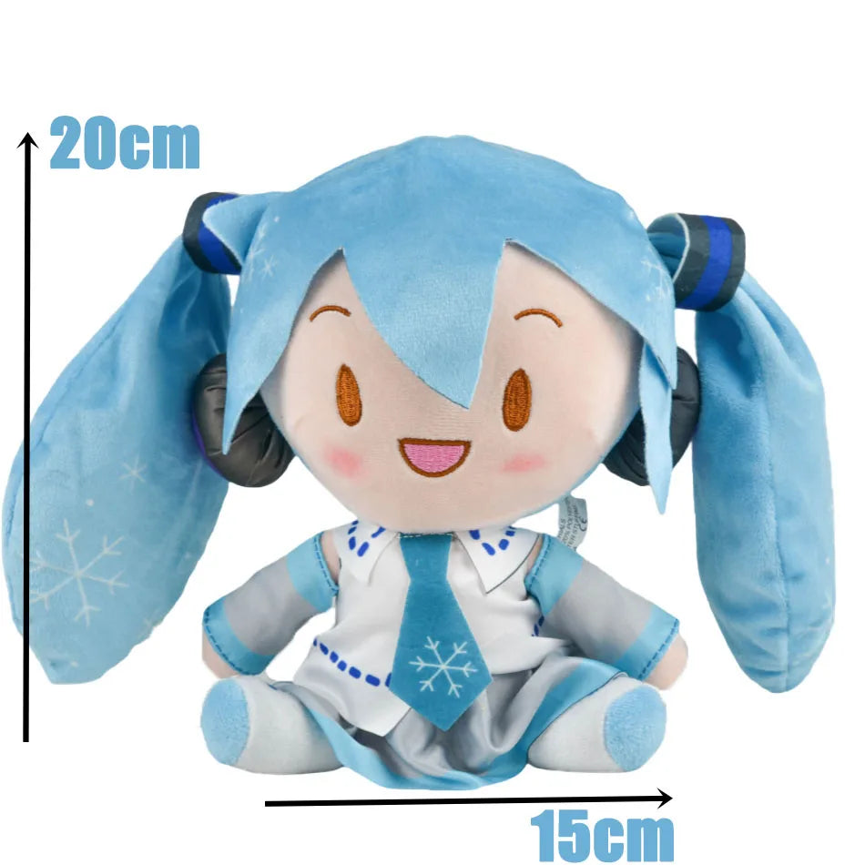 Hatsune Miku Plush Doll – Cute 20cm Anime Sitting Figure