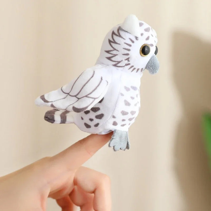 Adorable Mini Plush Finger Puppet Set – Parrot, Peacock, Shark & Octopus