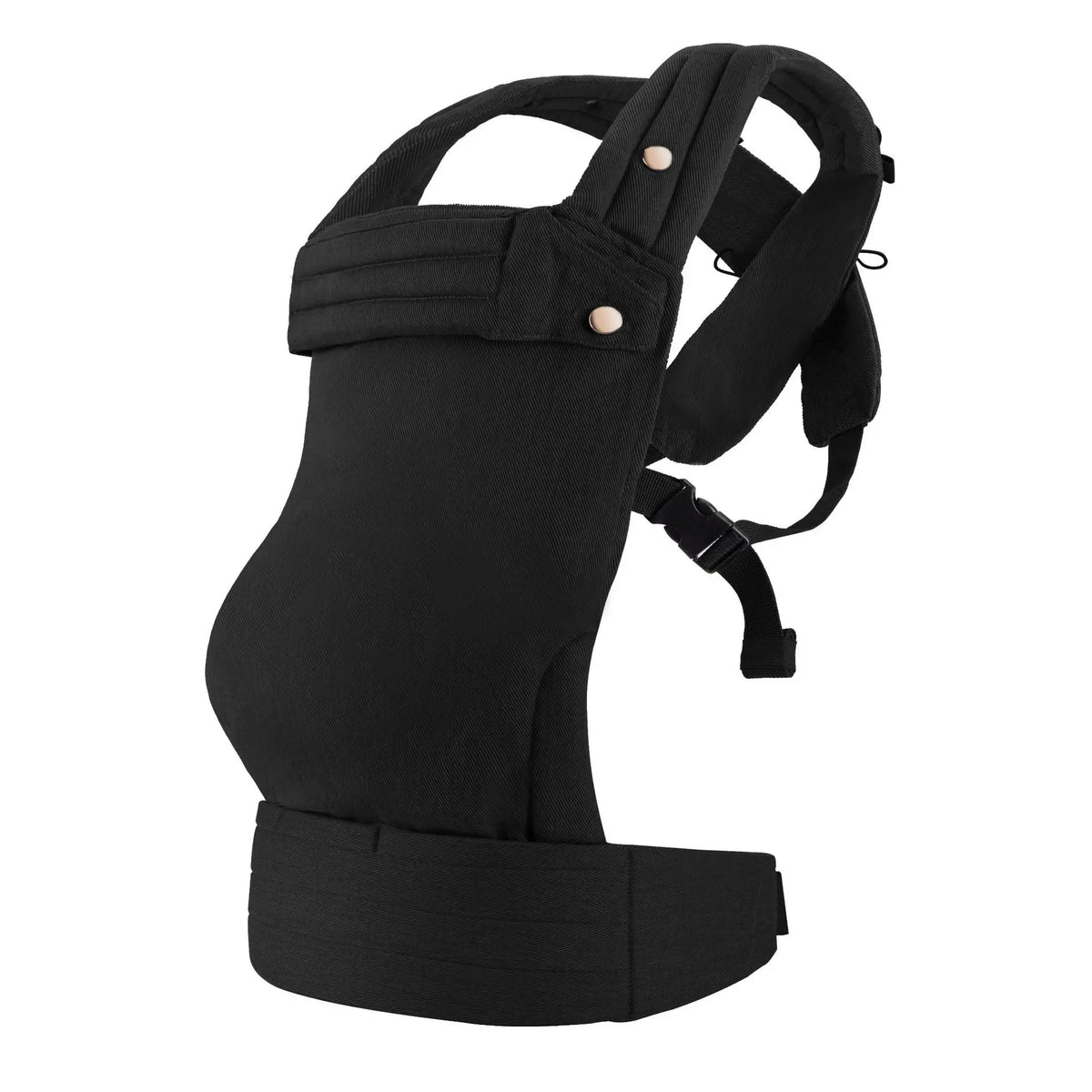Black adjustable cotton baby carrier wrap for newborns and toddlers