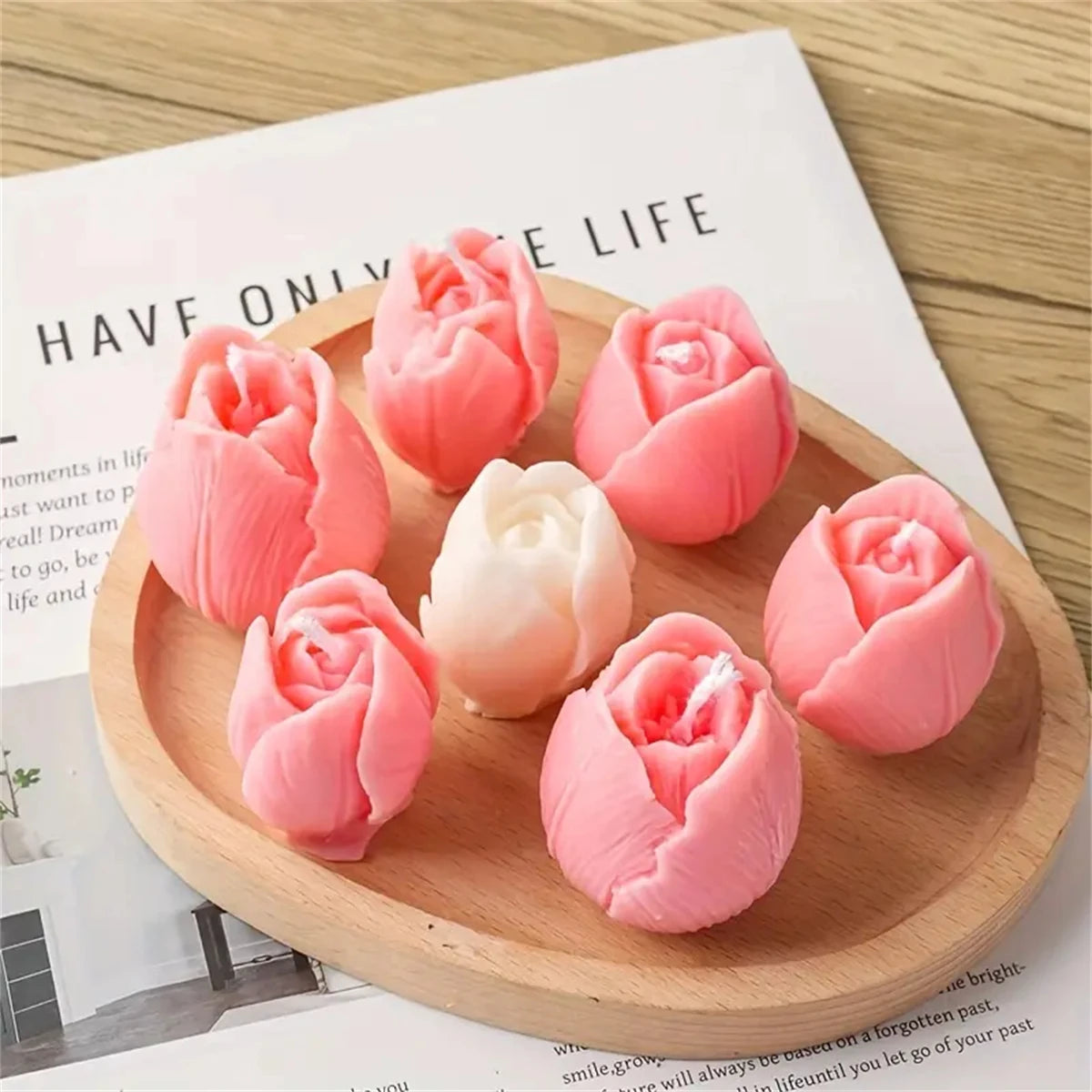 3D Tulip Flower Silicone Mold for Candle and Soap Making