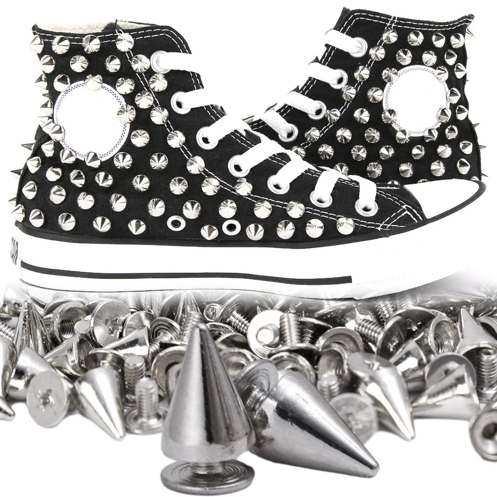 Cone Stud Rivets with Screw Backs for DIY Leather, Clothing & Accessories