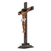 A 336-piece collectible model of the Jesus Crucifixion mounted on a dark gray base.