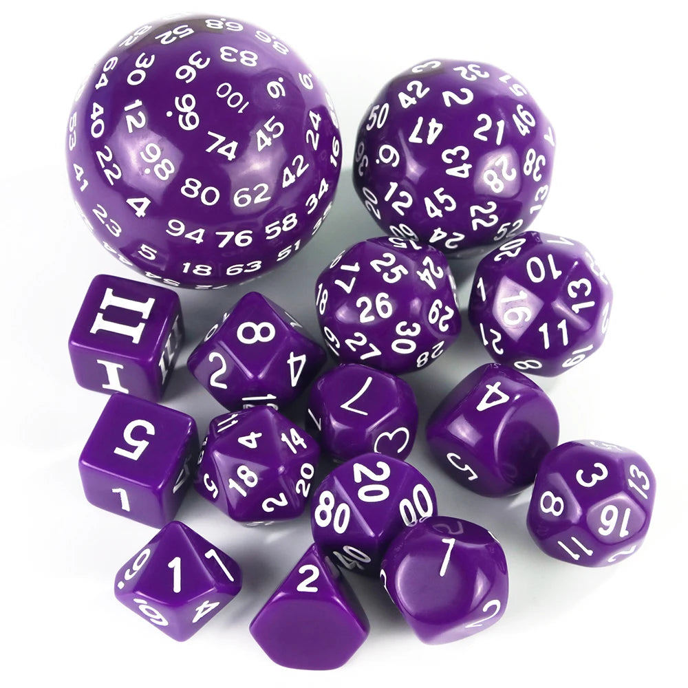 15-Piece Polyhedral Acrylic Dice Set for RPGs & Tabletop Games