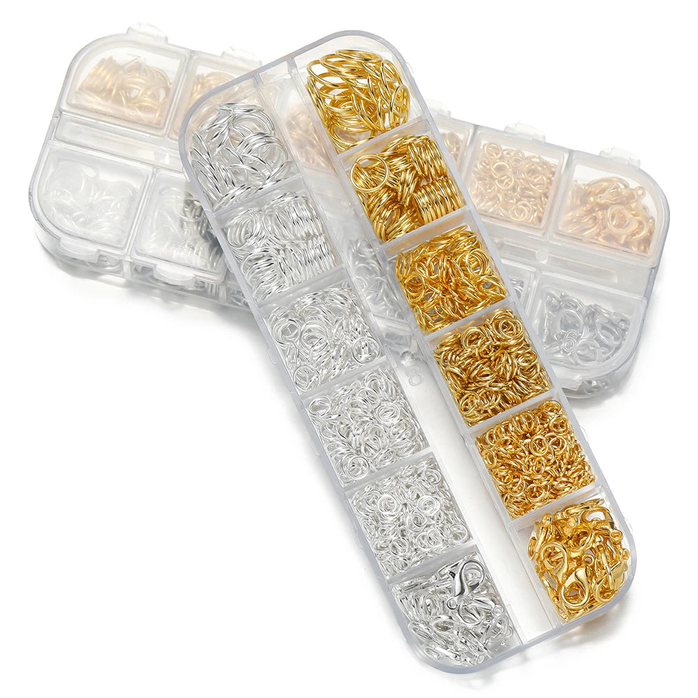 DIY Jewelry Making Kit with Jump Rings, Clasps, and Tools
