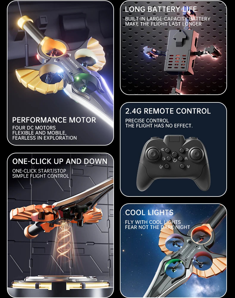 2.4GHz Remote Control Flying Sword – Aerial Stunt Toy