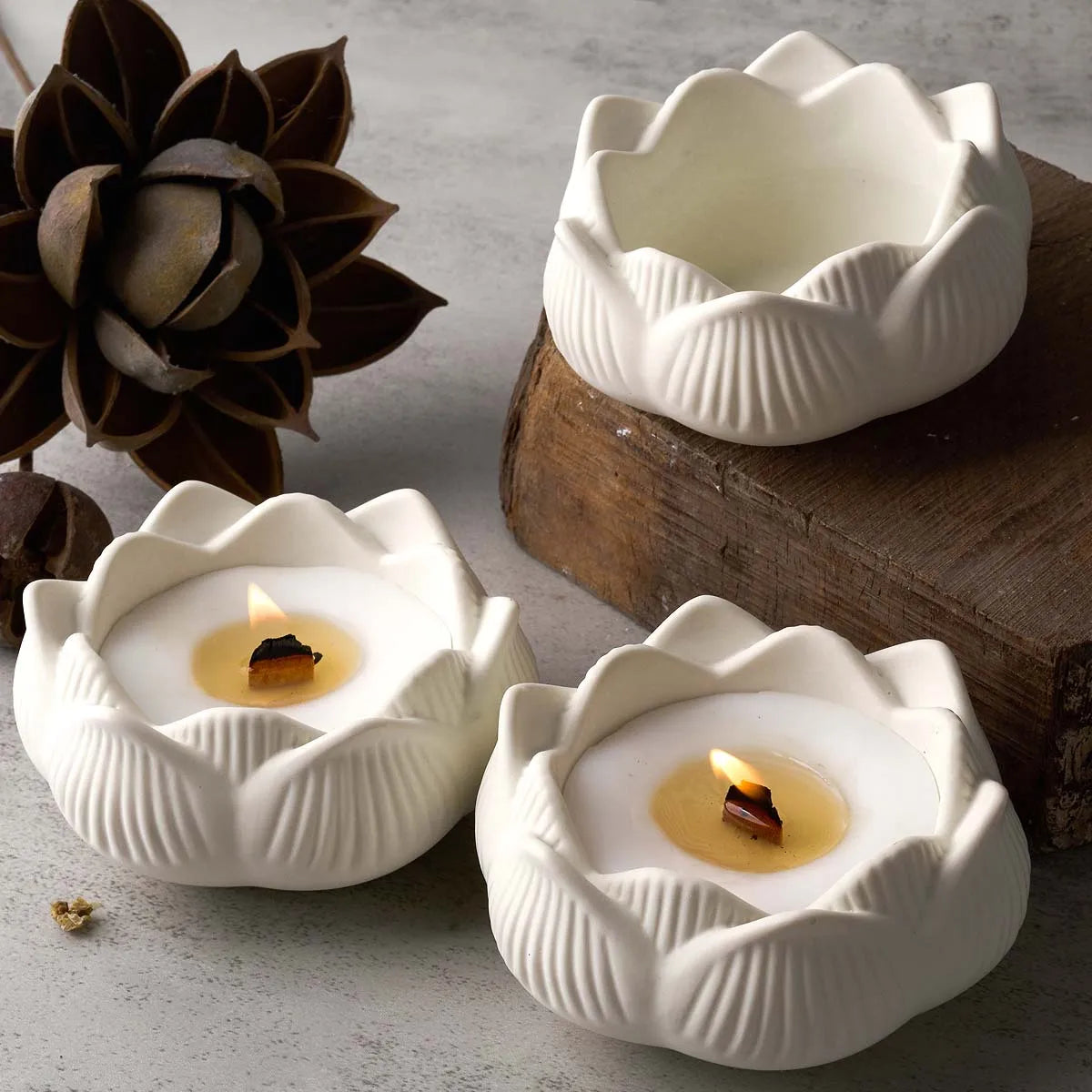 Lotus Silicone Mold for Candle Making & Decorative Crafting