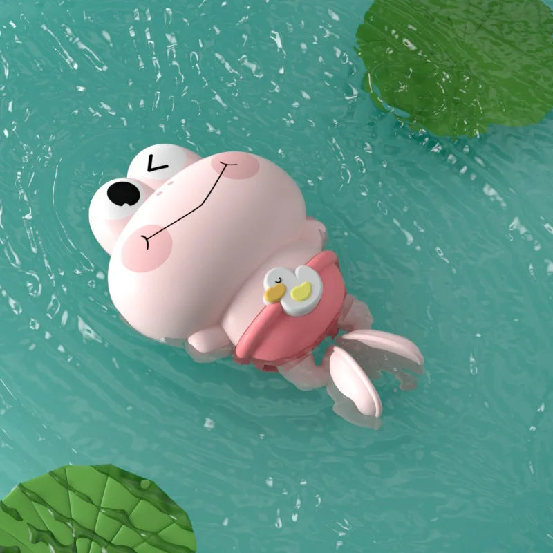 Spring-Powered Bath Toys for Kids – Cute Turtle, Duck, and Whale Water Toys