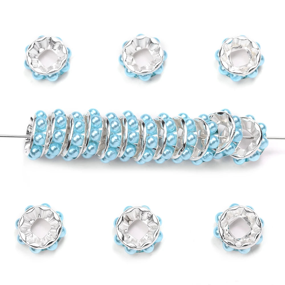Mixed Pearl and Metal Spacer Beads for Jewelry Making