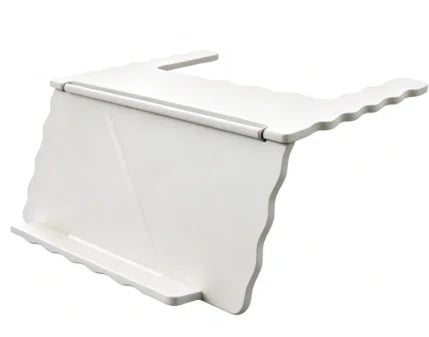 A white foldable Mahjong card holder with a non-slip stand.