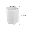 White geometric resin casting mold with dimensions 4.2cm by 5.7cm