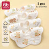 5-Pack Soft Cotton Muslin Bandana Bibs for Teething Babies