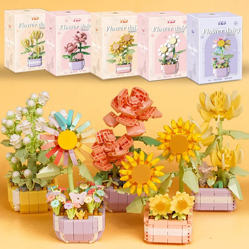 Everlasting Flower Bonsai Building Blocks Set