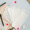 365-Day Calendar Decorative Sticker Set for Planners & Journals