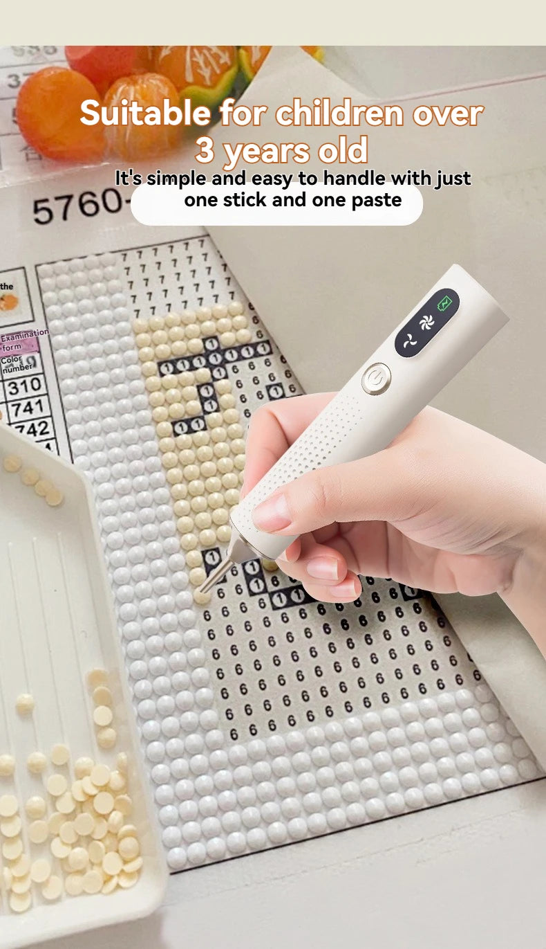 Cordless Electric Diamond Art Pen with Vacuum Suction