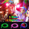 LED Fiber Optic Dance Whip with 7 Colors & 5 Modes