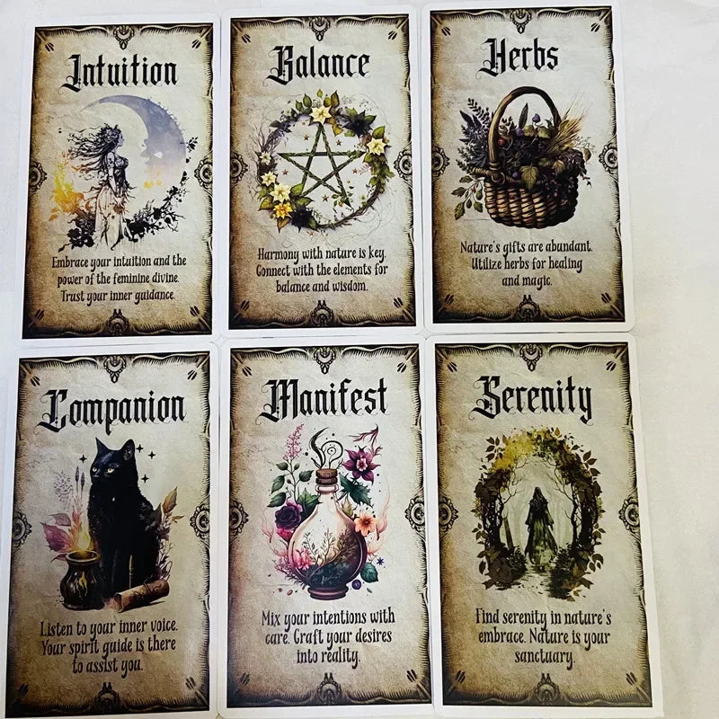 Wise Witch Oracle Deck – 20-Card Fortune Telling Set