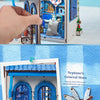 Beach Corner Book Nook Kit – Wooden Miniature Bookend with LED Light