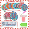 Mandala Floral Diamond Art Coaster Set with Stand