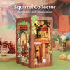 Owl Bookstore Miniature Book Nook DIY Kit with LED Lighting