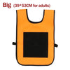 Orange and black sticky dodgeball vest for adults, measuring 39x53cm.