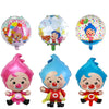 A set of colorful circus clown balloons for kids birthday party decorations