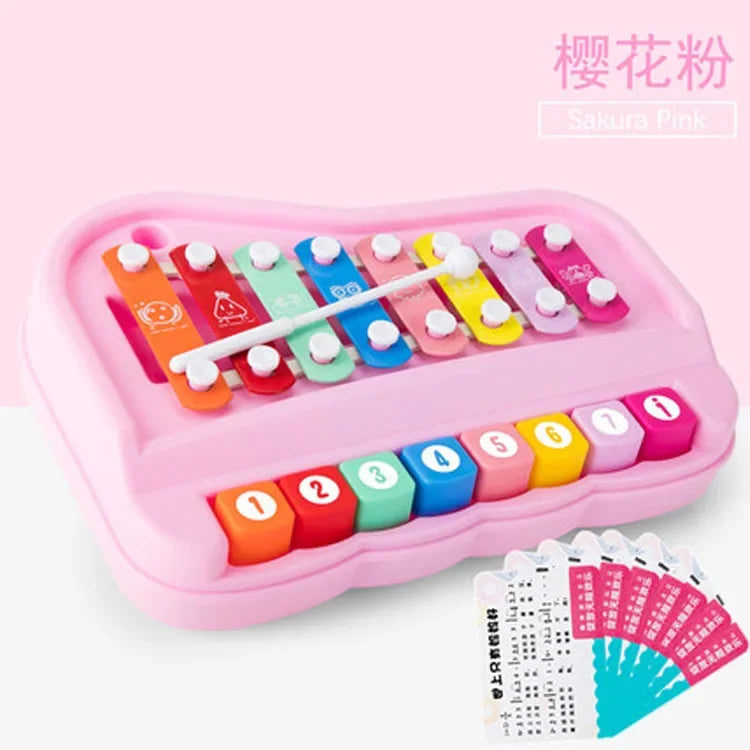 Montessori Wooden Xylophone for Toddlers – 8-Tone Musical Toy for Ages 0-3