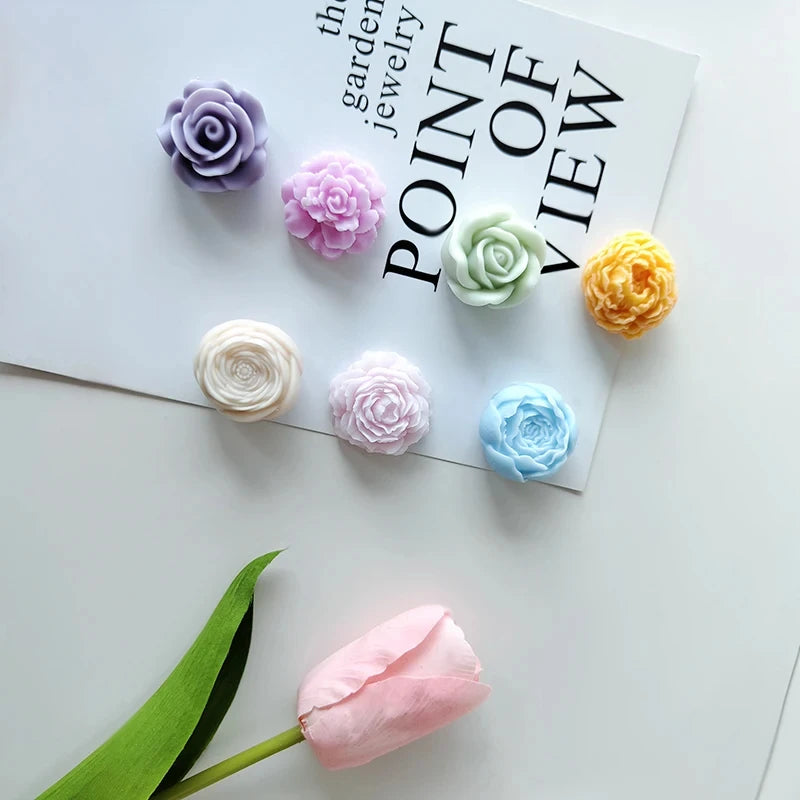 7-in-1 Flower Silicone Mold for Candles, Soap & Resin Crafts