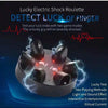 A black electric shock roulette game with six fingers and glowing lights, demonstrating a luck test for entertainment.