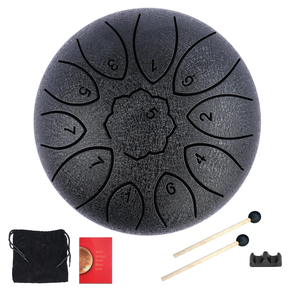 11-Note Steel Tongue Drum Sound Healing Set