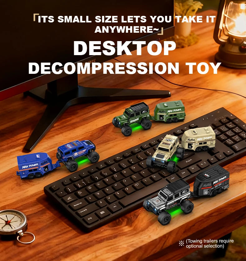 Mini Remote Control Climbing Car with Trailer