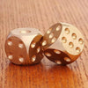 Solid Brass Gold Dice Set – 15mm Hand-Polished Game Dice