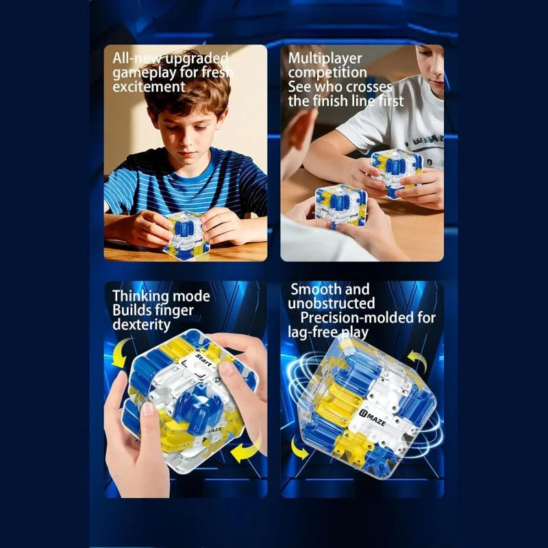 3D Rolling Ball Maze Cube Puzzle Toy
