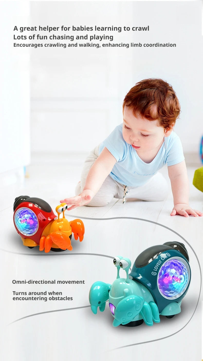 Musical Crawling Crab Toy with Lights and Sound
