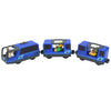 Magnetic Wooden Train Set with Locomotive and Two Carriages