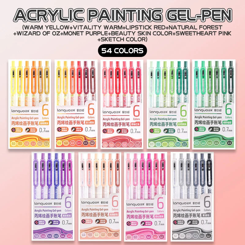 12 Color Acrylic Gel Pen Set