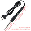 A black precision soldering iron with a digital display and adjustable temperature, shown with its power cord.