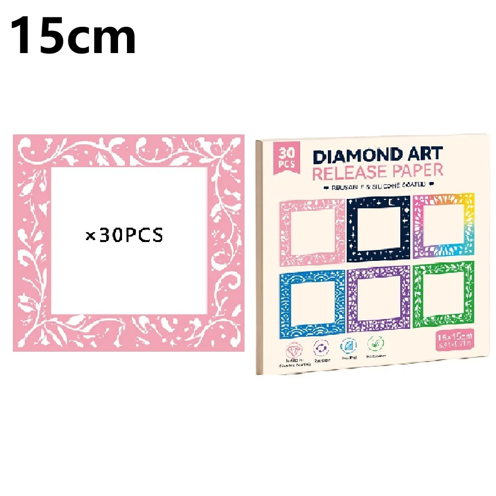 Box of 30 sheets of diamond art release paper for painting
