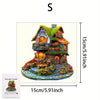 Premium Wooden Jigsaw Puzzle – Villa Peacock Owl Landscape