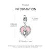 925 Sterling Silver Heart Charm Beads for Bracelets and Necklaces