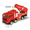 Red diecast fire truck toy with a turbo-jet fire engine and water cannon