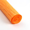 A roll of bright orange crepe paper for DIY crafts and gift wrapping.